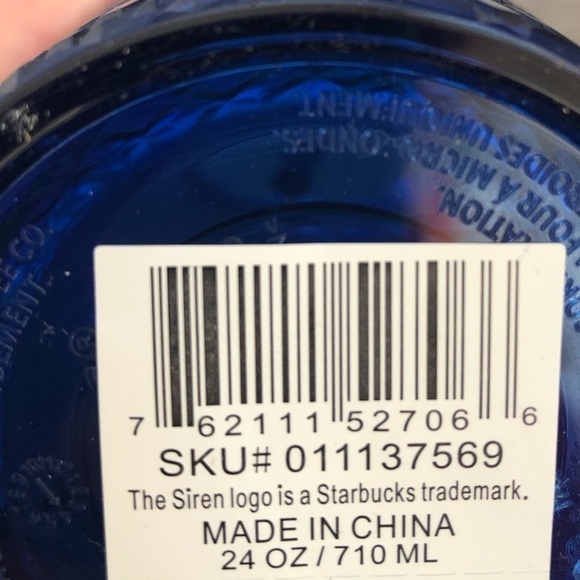 Starbucks Jeweled Diamond Blue Azure Holiday 2022 Ice Tumbler Venti Gift - Picture 7 of 14